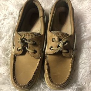 WOMENS SPERRY TOP-SIDER LEATHER BOAT SHOES